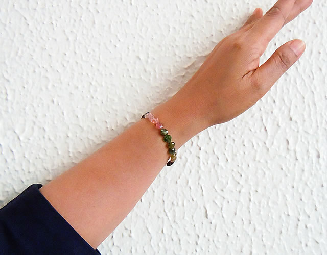 ミックストルマリン・ブレスレット(ハートカット)(16・17・18・19・20