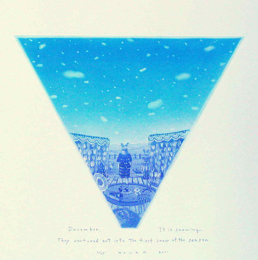 小浦昇の銅版画・絵画 WORKS 月が照らし出す遠い記憶、忘れそうな