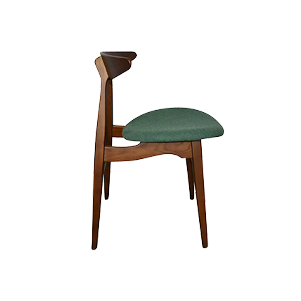 チェアRY54【送料無料】ウォールナット/ダークグリーン | NOCEノーチェ