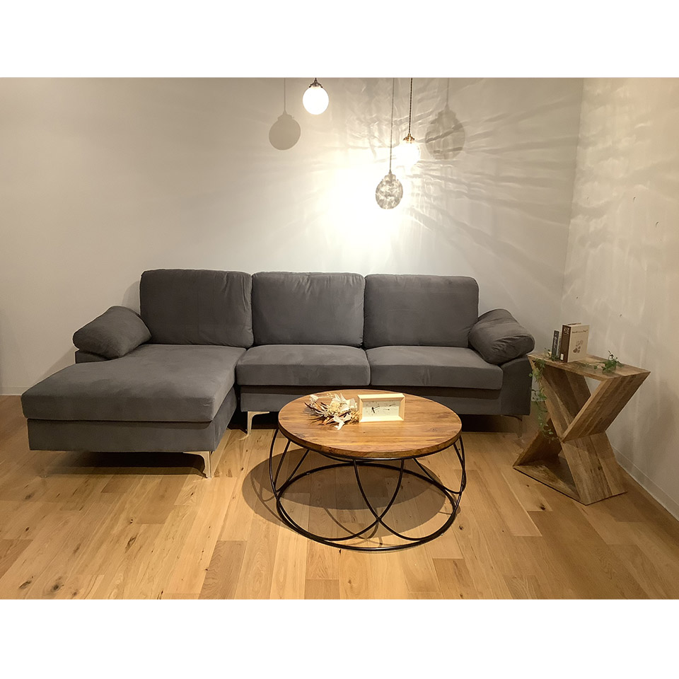 カウチソファ173 (L)【送料・開梱設置無料】ダークグレー | NOCE