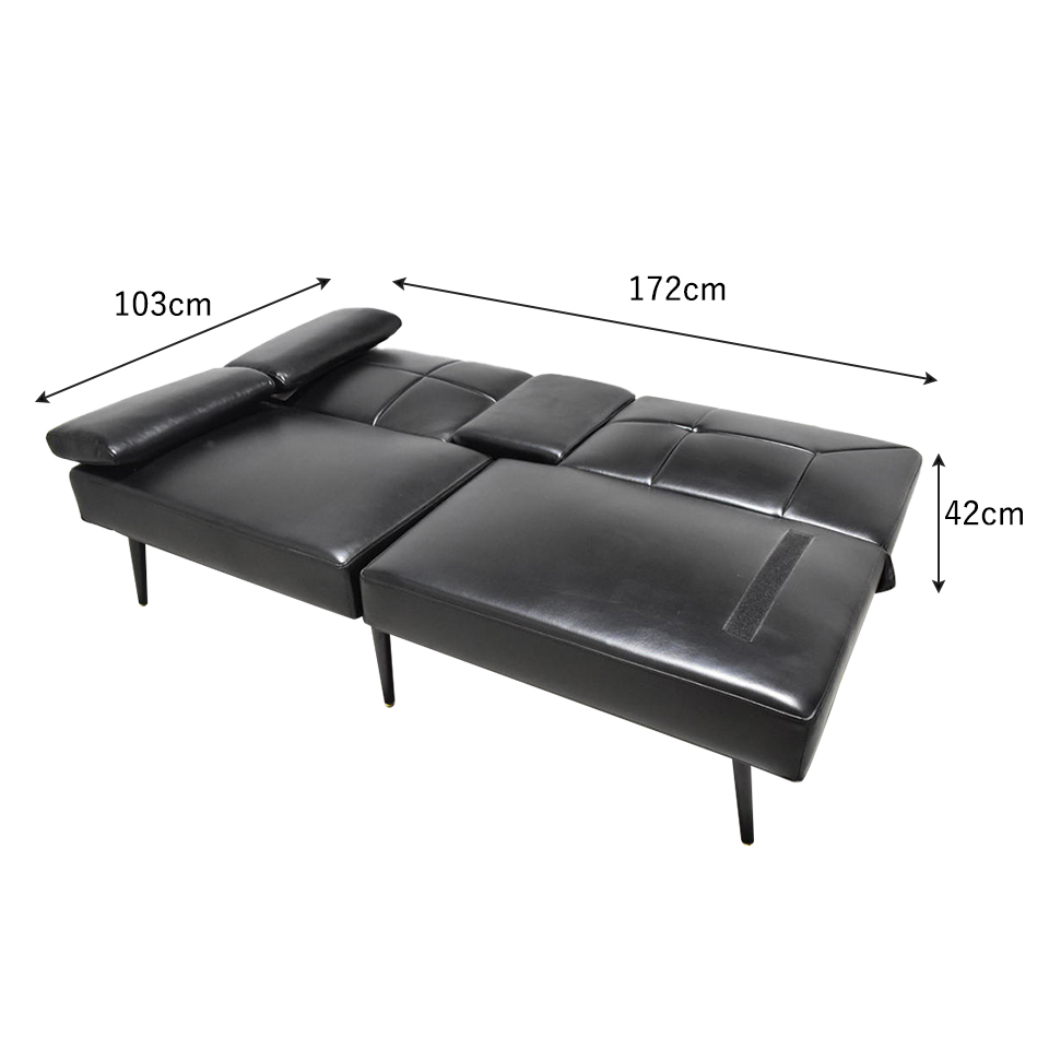 ソファベッドPF1081【送料無料】ブラック | NOCEノーチェ 家具