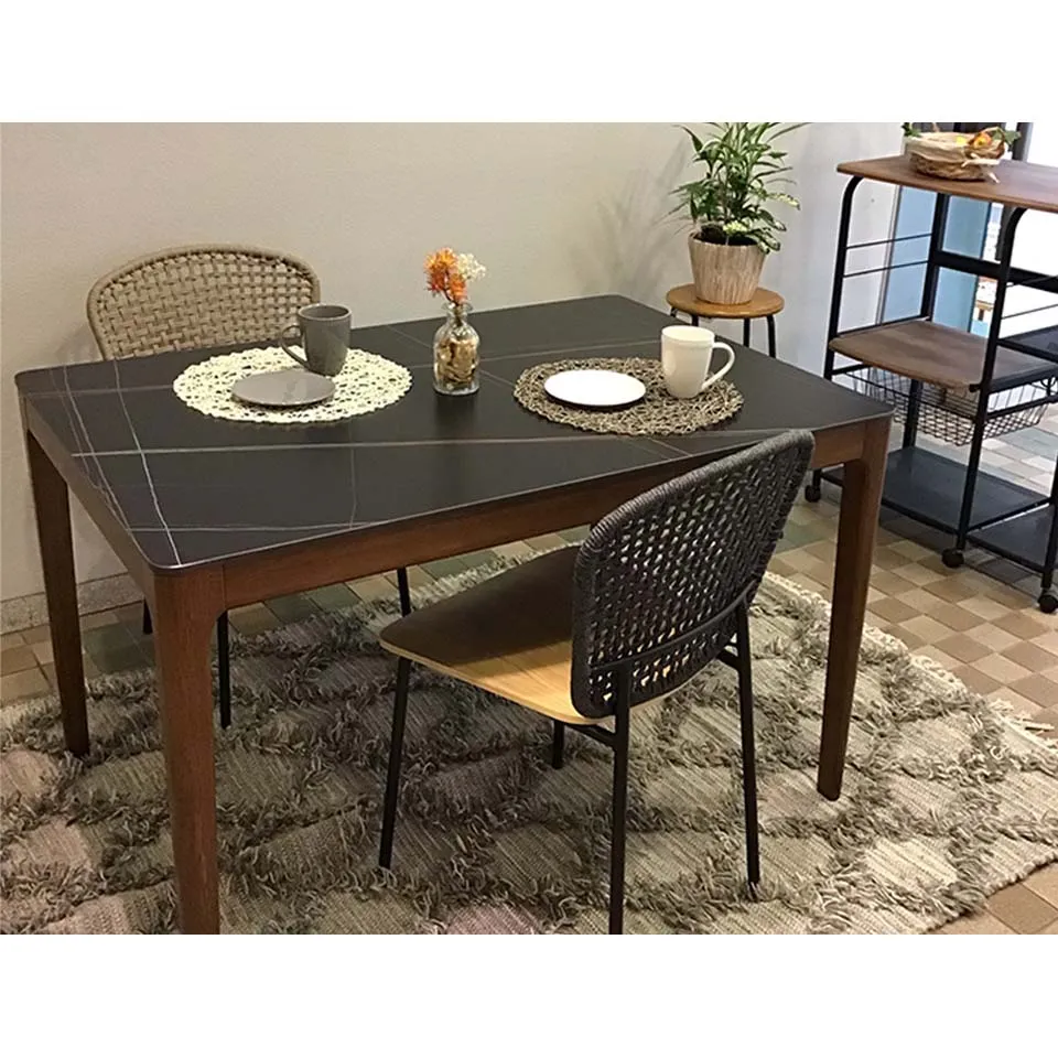 ダイニングテーブルCST-YB302-120【送料無料】ブラック/ウォールナット