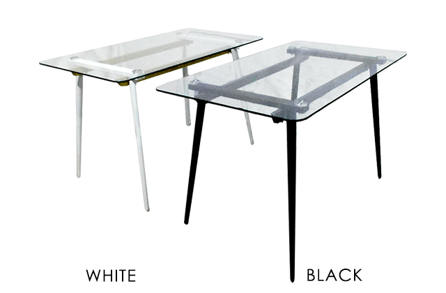 空間にモダンな印象と透明感を与えるクリアガラステーブル | NOCE