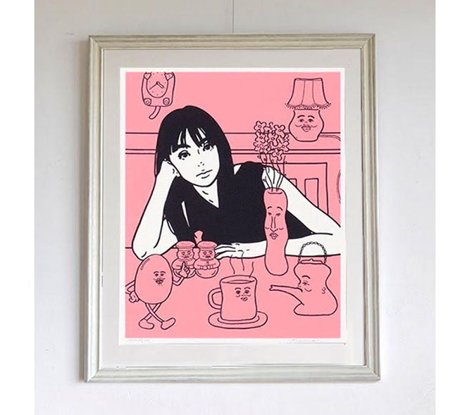 KYNEの魅力が増しているNONCHELEEEとのコラボシルクスクリーン ー