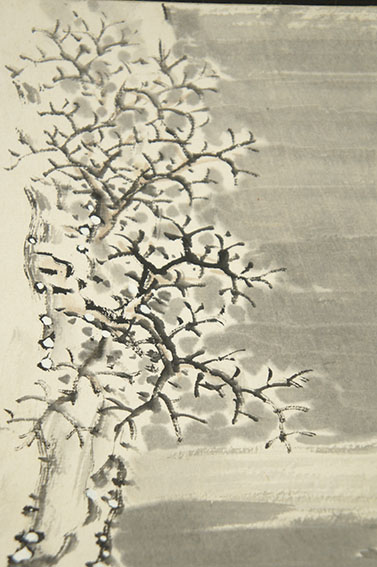 岸浪柳渓色紙「独釣寒江雪」 / Ryukei Kishinami | Natsume Books