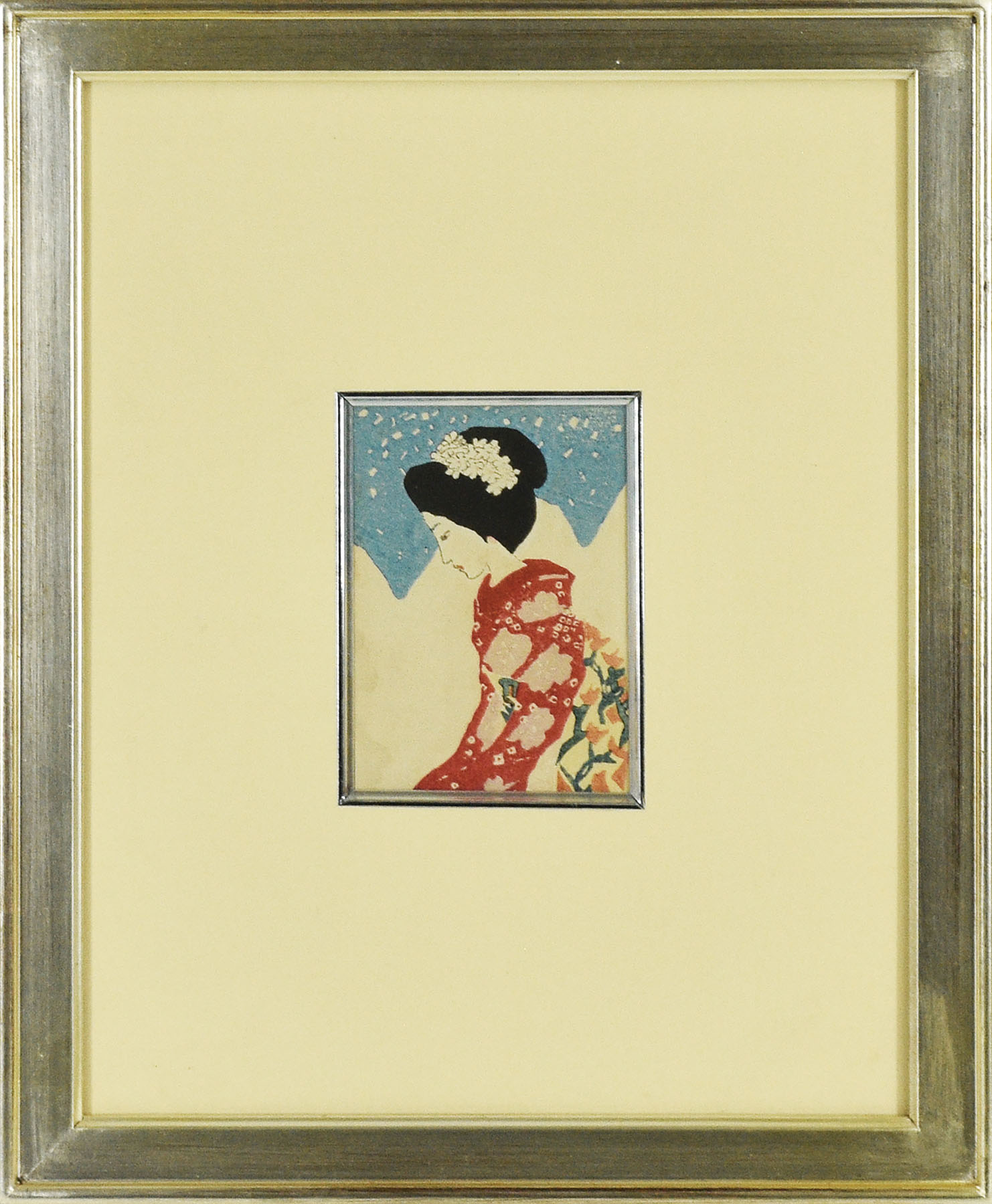 竹久夢二版画額「春の雪」 | Natsume Books