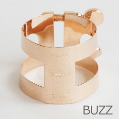 BUZZ バスクラリネットリガチャー ピンクゴールド PGP R｜ 管楽器専門