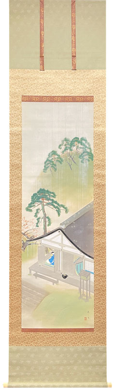 吉村忠夫 山居聴雨/掛け軸(Hanging scrolls) 絵画の買取 販売 鑑定