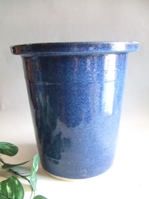 植木鉢 8号ブルーK｜中村陶器 信楽焼の通販サイト （滋賀/陶器/焼き物