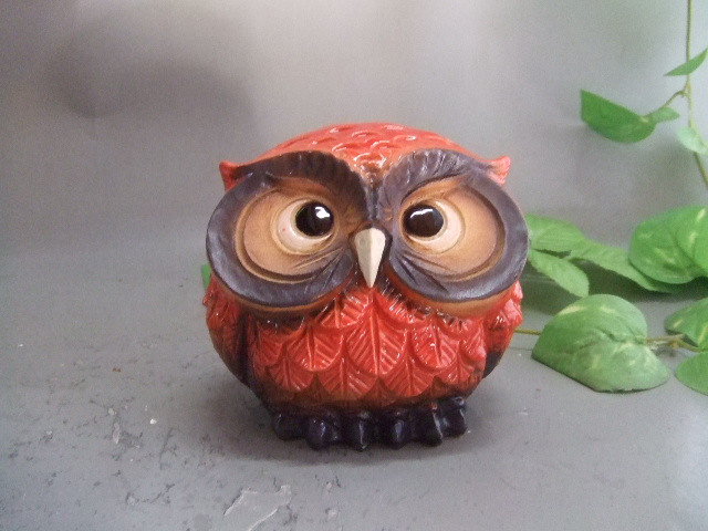 開運ふくろう（赤）特別色｜中村陶器 信楽焼の通販サイト （滋賀/陶器