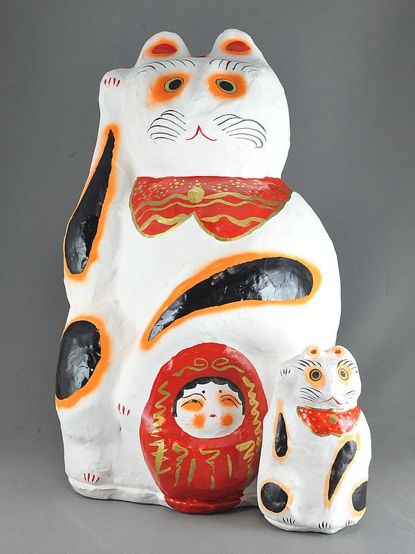 招き猫 多摩張り子 根岸