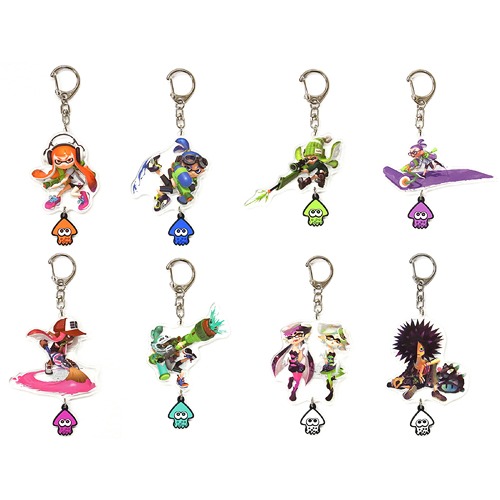 スプラトゥーン イカす ラバーつき アクリルキーホルダー 全8種セット