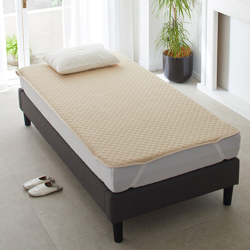 シンカーパイル敷きパッド/ソリッド ピンク・ベージュ・ブルー – 西川