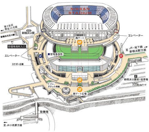 全体案内図｜日産スタジアム