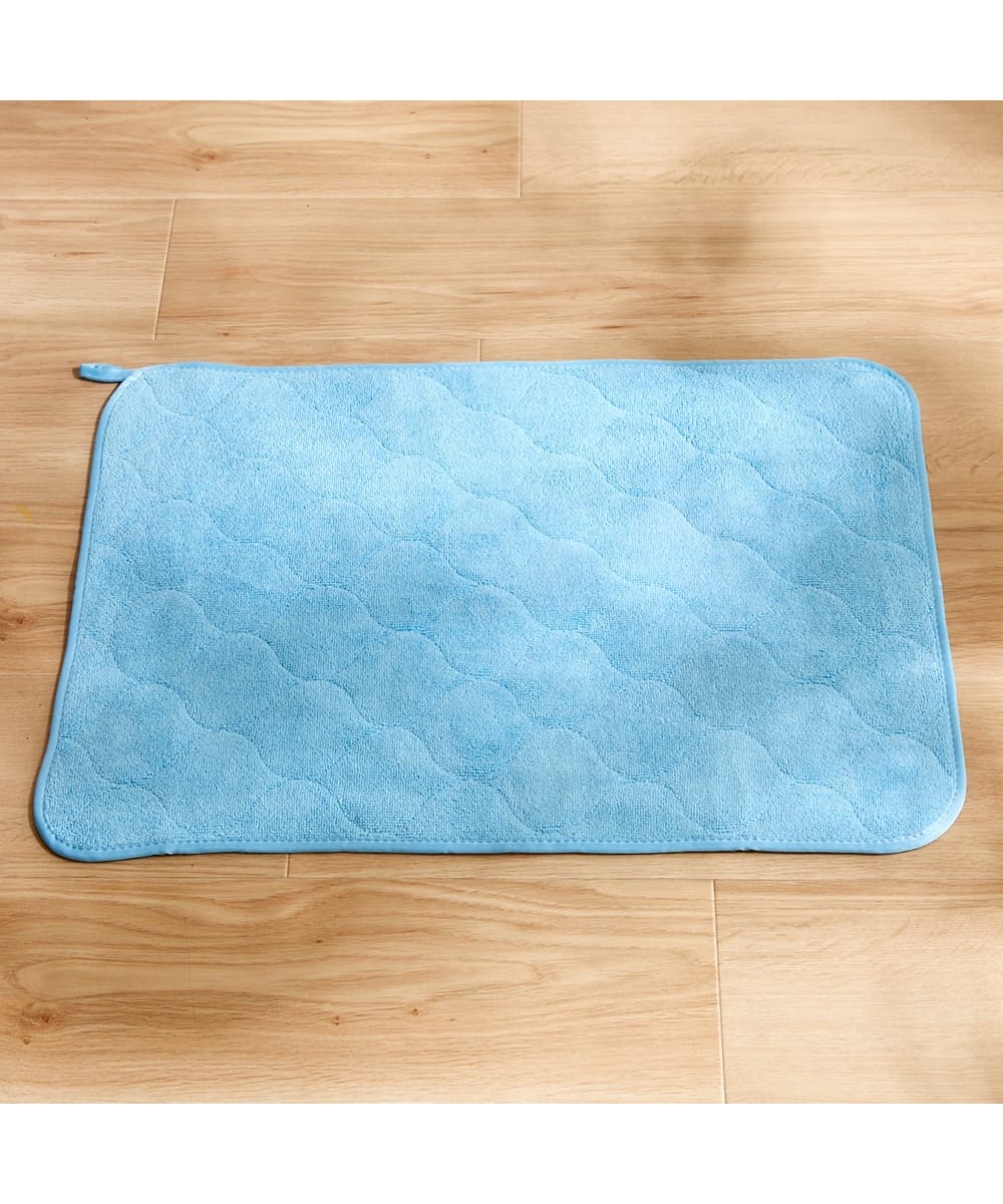 お買い得】両面使えるマイクロファイバーバスマット（キルトデザイン