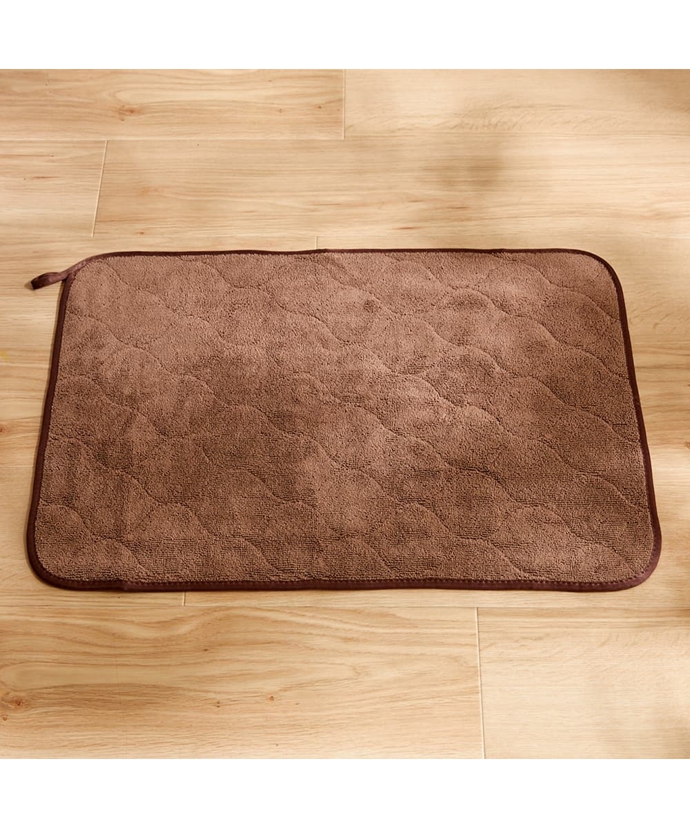 お買い得】両面使えるマイクロファイバーバスマット（キルトデザイン