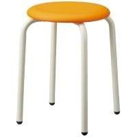 スマートオフィス】丸イス RS-42P OR オレンジ SH420 ホウトク