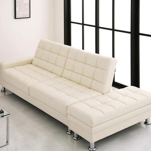 モダンなホワイト スタイリッシュキルティング加工ソファベッドの詳細