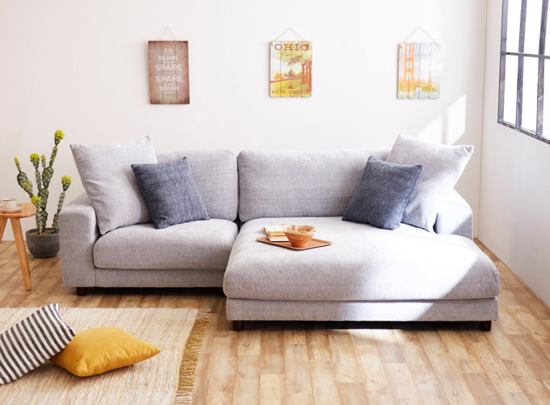 CM放送中】座面ひろびろカウチソファ「ブルーム」(並び順：商品コード)