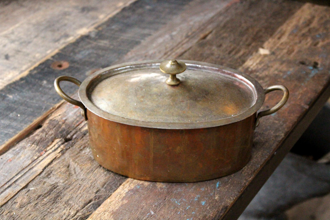 アンティーク コルドロン 鍋 イギリス コッパー 銅製 アンティーク雑貨