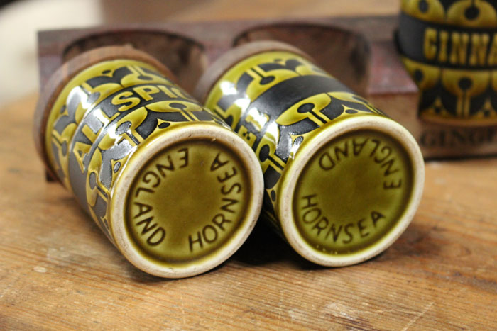 ヴィンテージホーンジー オリーブ&ビネガーポット/アンティーク食器