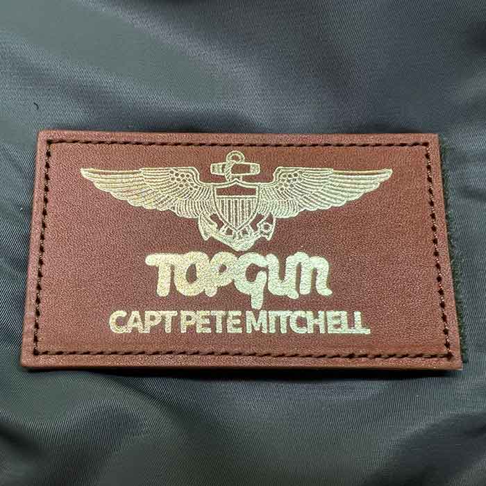 米海軍グッズ アメリカ海軍 TOP GUN仕様 レザーネーム SANKICHI