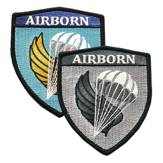 自衛隊グッズ ワッペン 陸上自衛隊 第1空挺団 部隊章 ベルクロ付き 全2