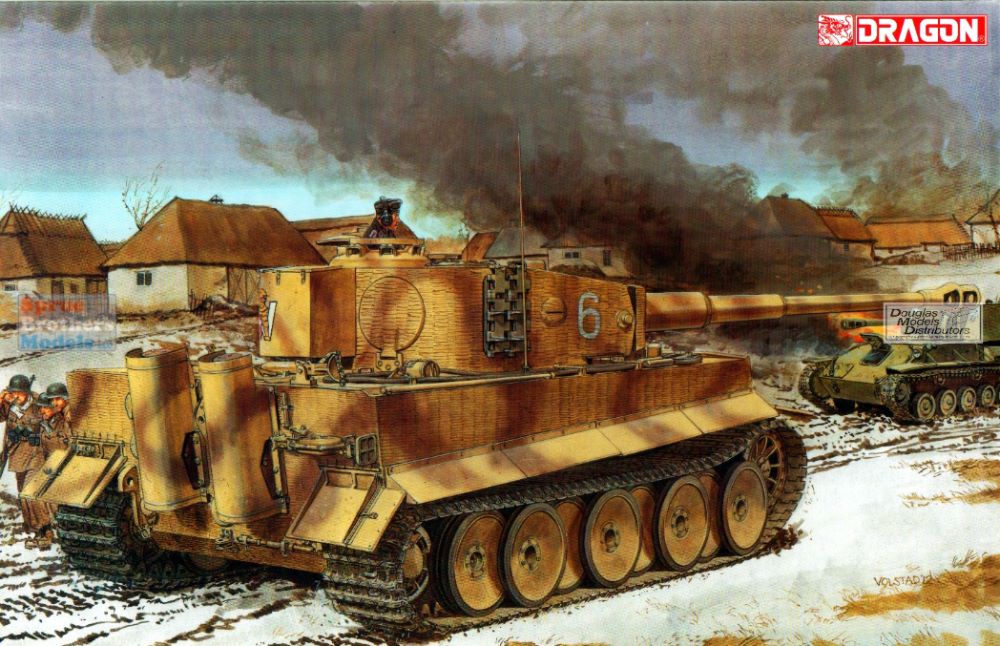 DML6700 1:35 Dragon Tiger I Mid-Production w/Zimmerit - Sprue