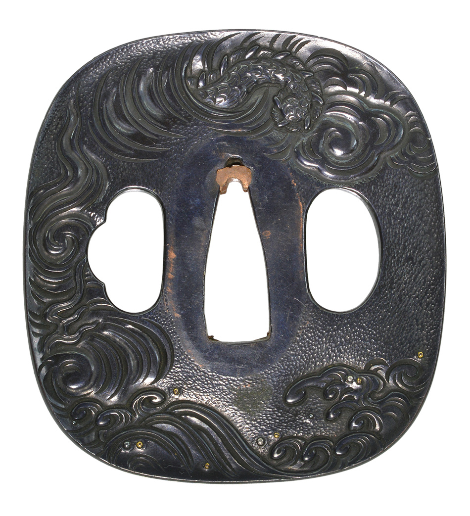 鍔 無銘 水戸 波濤雲龍図鍔(TU-080519)｜刀・日本刀の販売なら日本刀