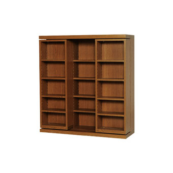 ブックマンの後継品。雅・3重スライド書棚・高さ178cm【書斎家具屋】