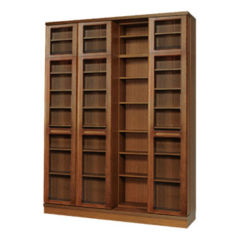 ブックマンの後継品。書院・2重スライド書棚・扉付き・高さ237cm【書斎