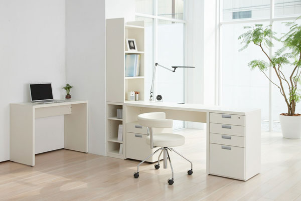 Victor書斎デスク・黒・白【書斎家具通販】