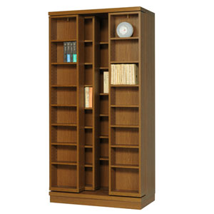 ブックマンの後継品。雅・3重スライド書棚・高さ178cm【書斎家具屋】