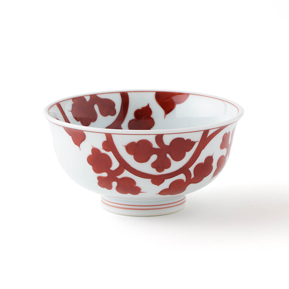 赤絵唐草文 飯碗 ｜ 有田焼の源右衛門窯公式オンラインショップ