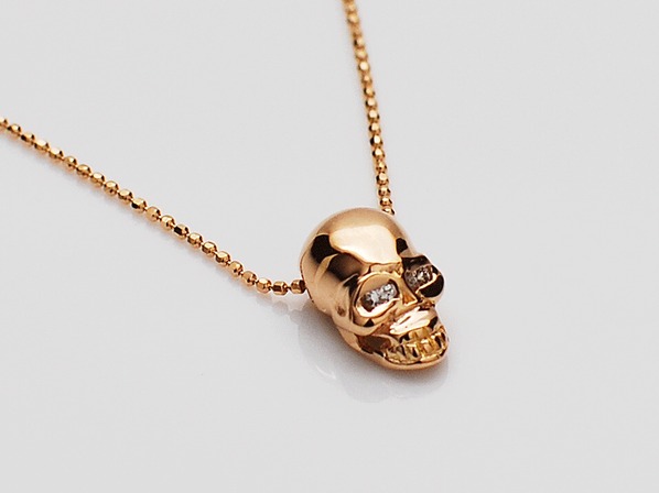 K18PINK G Skull Necklace(Diamond)/coqu（コク） - DEFI - シルバー