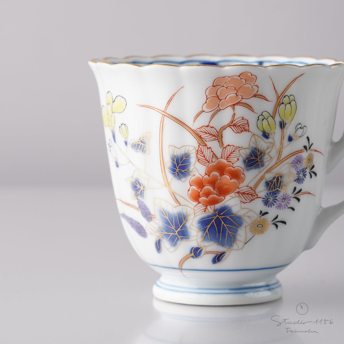 有田焼 君子紋 コーヒー碗皿 カップ&ソーサー 180ml 其泉窯の通販