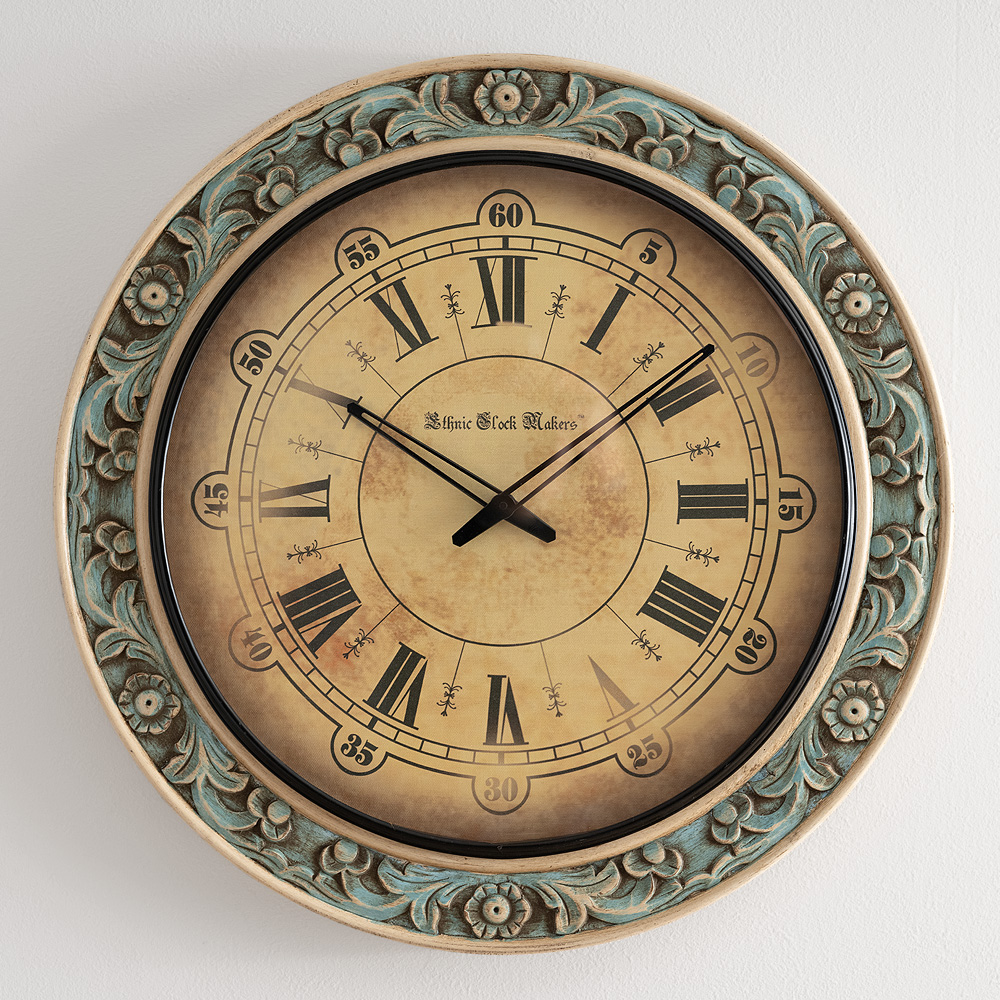 壁掛け時計「アンティーク調レリーフクロック」｜インテリア・DIY用品