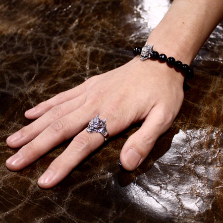 龍が如く コラボアクセサリー 真島吾朗モデル 般若ブレスレット 数珠