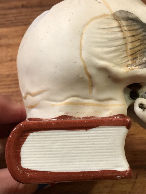 Skull On Book Ceramic Nodder Match Holder スカルオンブック