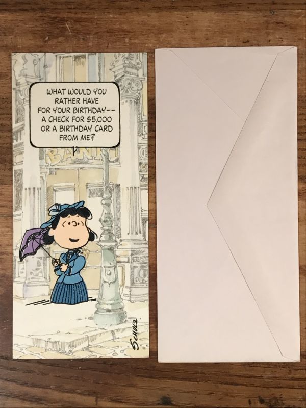 Hallmark Peanuts Lucy “What Would You” Greeting Card ルーシー