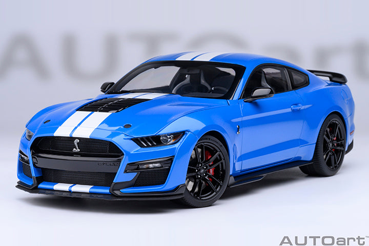 AUTOart Ford Shelby Mustang GT500 Grabber Blue 1:18 – STM Diecast