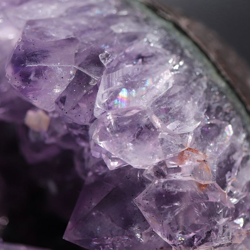 一点物】置物 笑口アメジストジオード 約588g ブラジル産 紫 パープル