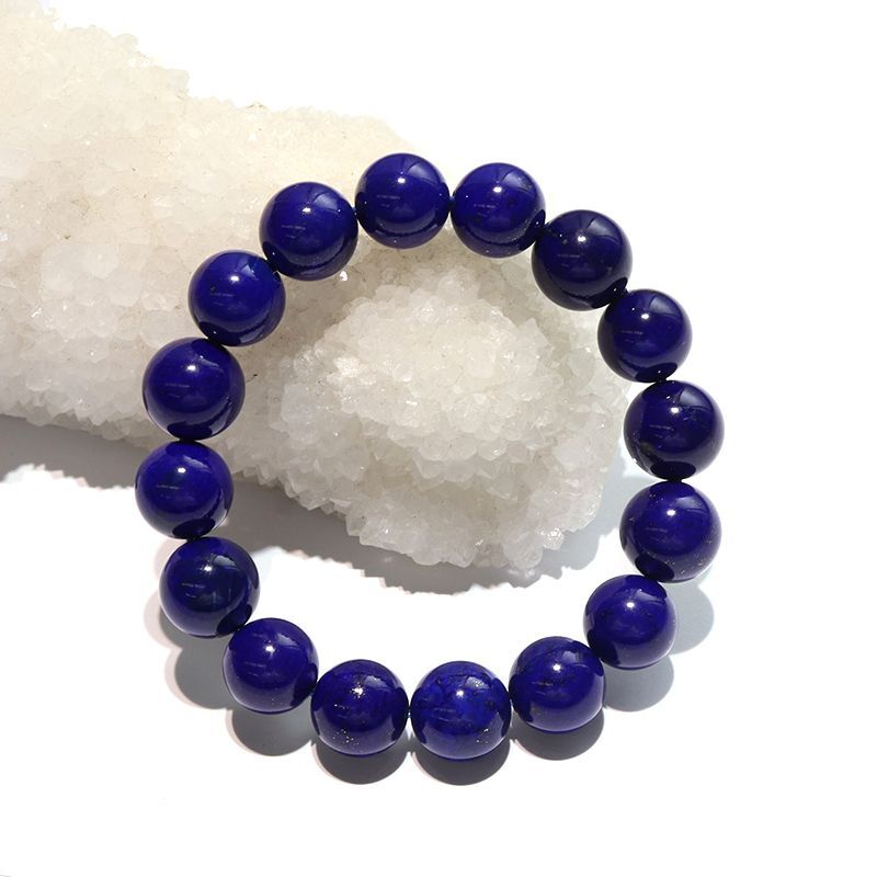 ブレス 最高品質老砿ラピスラズリ＜アフガニスタン産＞ 丸 約12mm 邪気