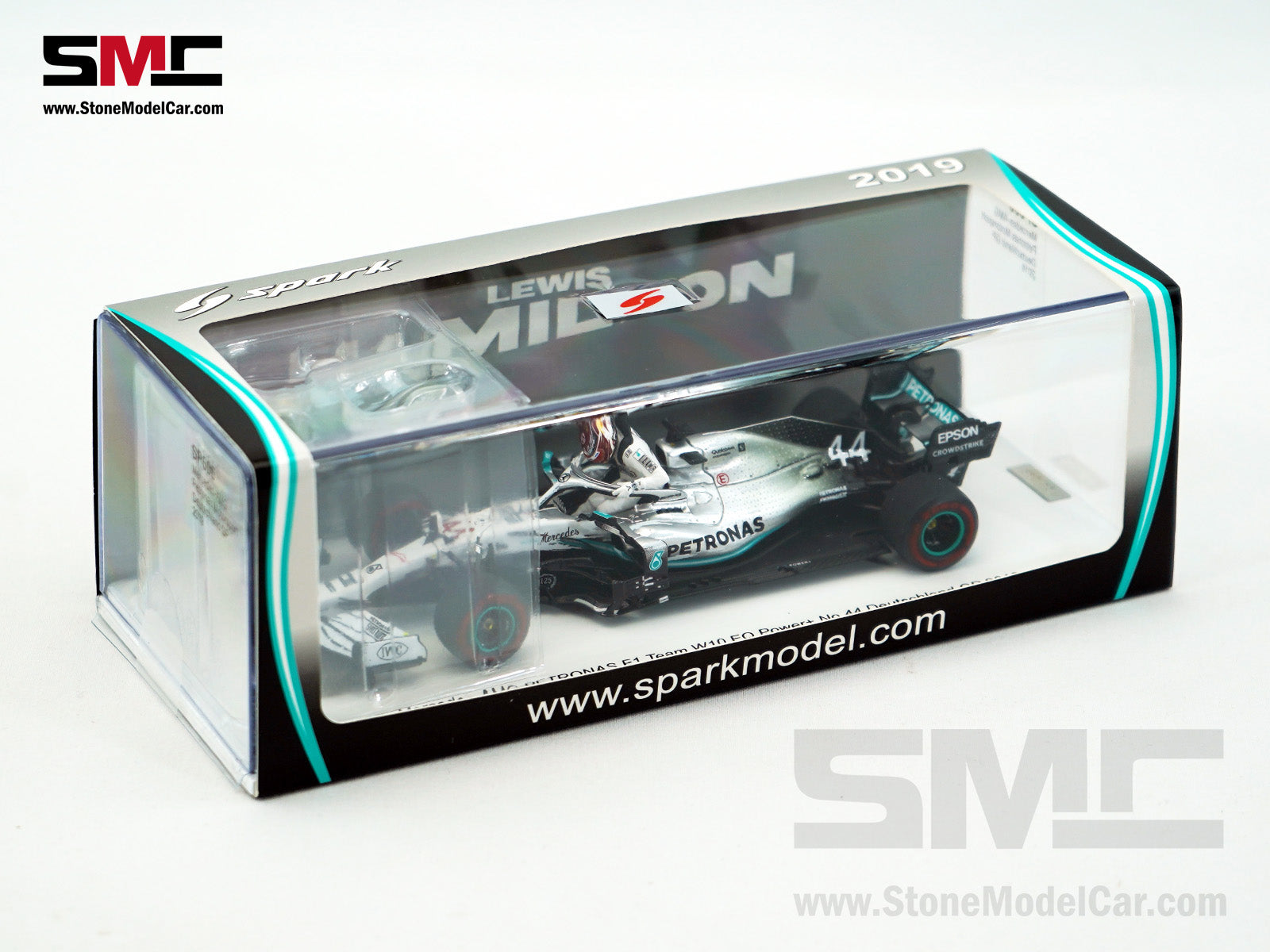 メルセデス ハミルトン 2019 1/43モデルカーu00261/5 ヘルメットセット