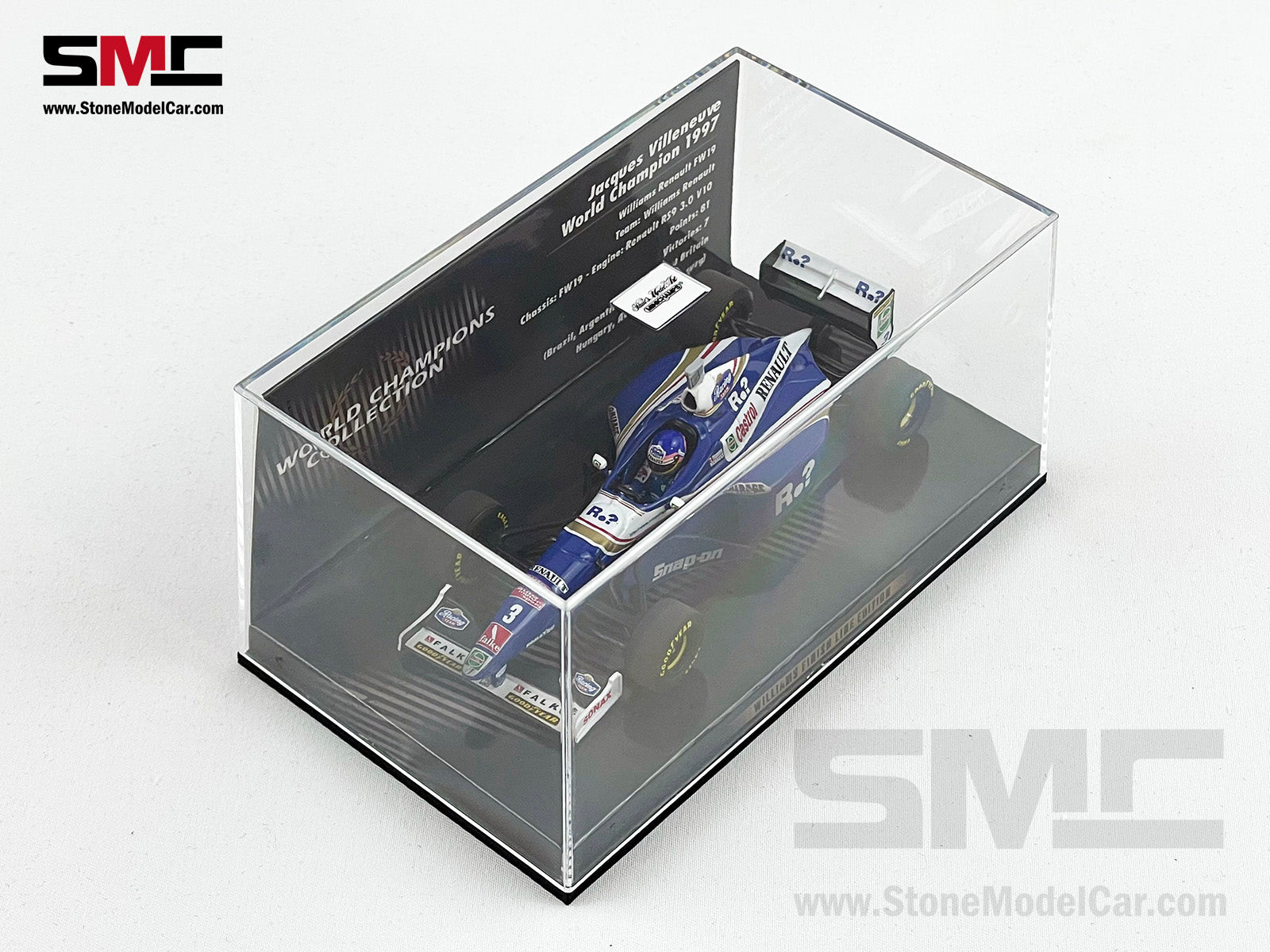 Williams F1 FW19 #3 Jacques Villeneuve 1997 World Champion 1:43