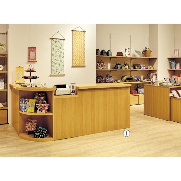 木製カウンター 幅120×高さ90cm〔ストエキオリジナル〕 レジカウンター