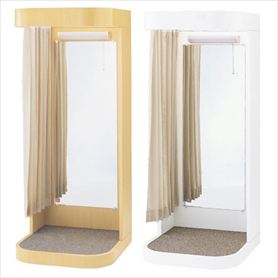 木製フィッティングルーム ラウンドタイプ 〔ストエキオリジナル