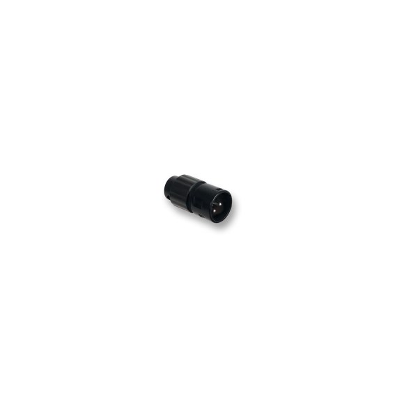 AAA Series XLR, Low Profile, 3 Position Male, Black with Black