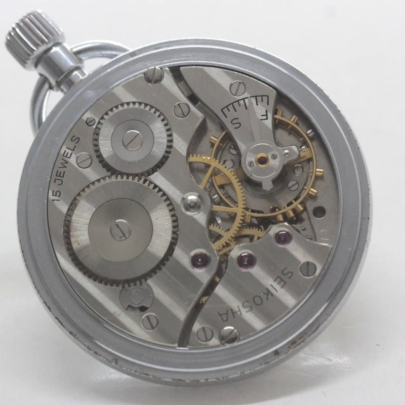 昭和の19セイコー鉄道時計/国鉄四国/15石/秒針止め機能/絶版時計