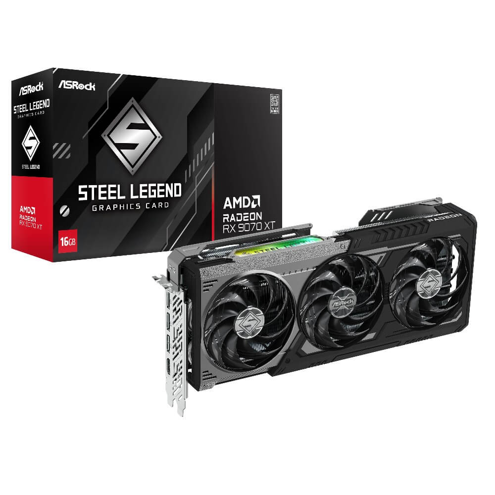 ASRock AMD Radeon RX 9070 XT Steel Legend Dark 16GB | パソコン工房